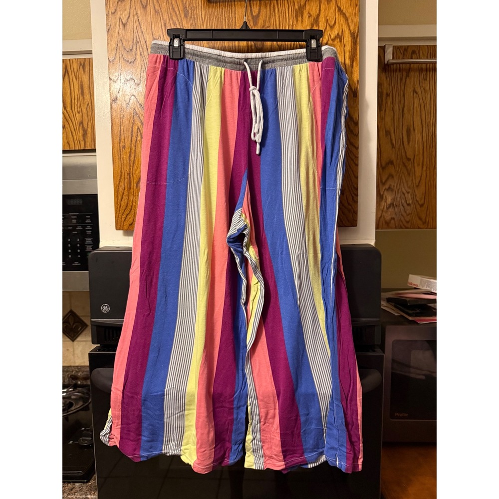 Secret Treasures Pajama Pants Womens XL Multicolor Vertical Stripe‎ Lounge Sleep